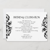 白黒仮面舞踏会の招待状 招待状 (裏面)