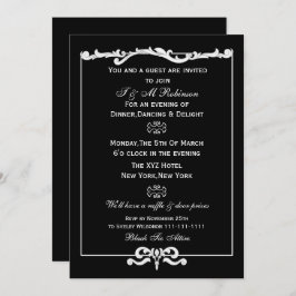 白黒企業のイベント招待状 招待状