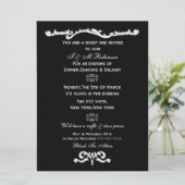 白黒企業のイベント招待状 招待状 (スタンド正面)