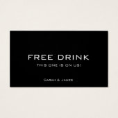 白黒企業のドリンク券飲料チケット (裏面)