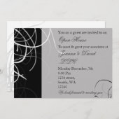 白黒企業のパーティの招待状 招待状 (正面/裏面)