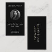 白黒企業のプロフィール写真 名刺 (正面/裏面)