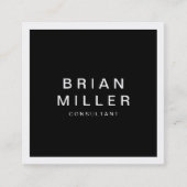 白黒企業のプロフェッショナル スクエア名刺 (正面)