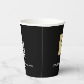 白黒企業のロゴqrコード 紙コップ (右)