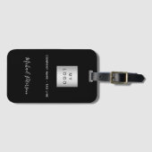 白黒会社のロゴ名 ラゲッジタグ (正面横)