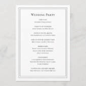 白黒伝統的エレガントな結婚式 プログラム (裏面)