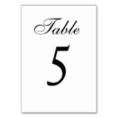 白黒伝統的リースモノグラム テーブルナンバー (正面)