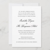 白黒伝統的婚約パーティ 招待状 (正面)