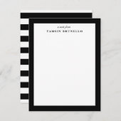 白黒伝統的文房具 招待状 (正面/裏面)