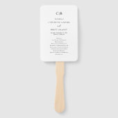 白黒伝統的結婚式 プログラム ハンドファン (正面)