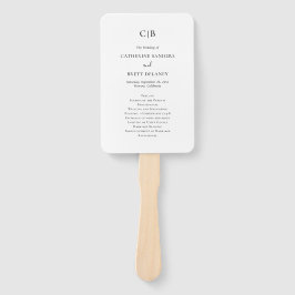 白黒伝統的結婚式 プログラム ハンドファン