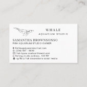 白黒低ポリ水族館フィッシュクジラ 名刺 (裏面)