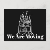 白黒住所のお知らせ ポストカード (正面)