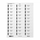 白黒住所 シール (フルシート)