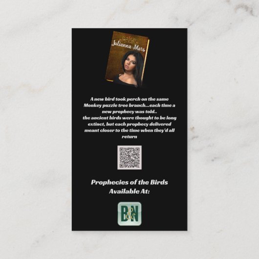 白黒作家のプロモーション 名刺 (裏面)