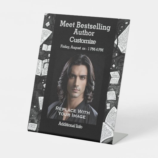 白黒作家の本に出会う 台座サイン (正面)