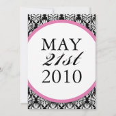 白黒保存日付の結婚式のテンプレート セーブザデート (裏面)