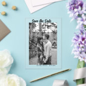 白黒保存日付QR追加ウェブサイト名の写真 アクリル招待状 (インサイチュ (ウェディング))