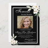 白黒保温葬祭慰霊祭 招待状 (正面/裏面)