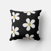 白黒個人シンプルデイジーパターン金ゴールド クッション (裏面)