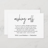 白黒健康なカードを望むモダンな結婚式 出欠カード (正面/裏面)