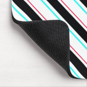 白黒傾斜レジメンストライプタル線 マウスパッド (コーナー)