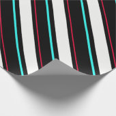 白黒傾斜レジメンストライプタル線 ラッピングペーパー (角)