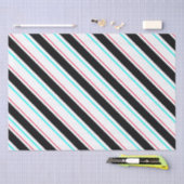 白黒傾斜レジメンストライプタル線 薄葉紙 (クラフト)