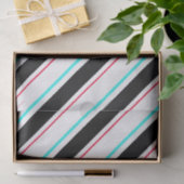 白黒傾斜レジメンストライプタル線 薄葉紙 (ギフト)