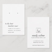 白黒先生ギフトイヤリング表示カード プレイスカード (正面/裏面)