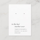 白黒先生ギフトイヤリング表示カード プレイスカード (正面)