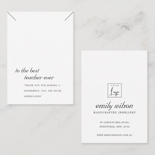 白黒先生ギフトネックレス表示カード プレイスカード (正面/裏面)