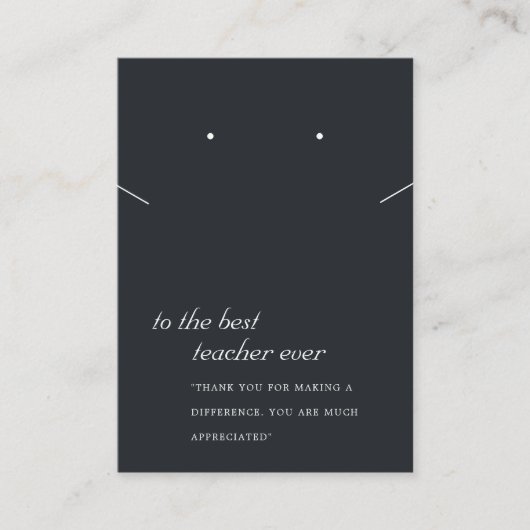 白黒先生贈答用ネックレスイヤリングカード プレイスカード (正面)