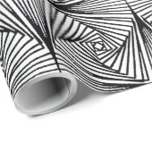 白黒光イリュージョン包み紙 ラッピングペーパー (ロールコーナー)