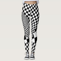 白黒光学歪み市松模様に