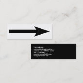 白黒全ポイント- スキニー名刺 (正面/裏面)