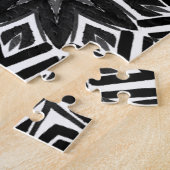 白黒八角形 ジグソーパズル (側面)