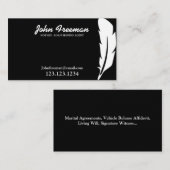 白黒公ユニーク証人調印業者 名刺 (正面/裏面)