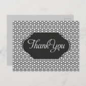白黒六角パターンサンキューポストカード ポストカード (正面/裏面)