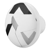 白黒六角形の引出しのノブ セラミックノブ (右)