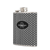 白黒六角形groomsmenギフト フラスク (左)
