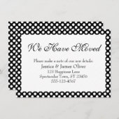 白黒共に動いた水玉模様 エンクロージャーカード (正面/裏面)