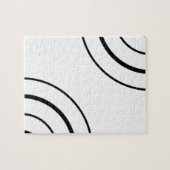 白黒円のデザイン|のミニマリスト ジグソーパズル (横)