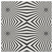 白黒円光学錯覚おもしろい ファブリック (クローズアップ)