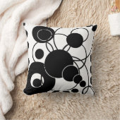 白黒円 クッション (ブランケット)