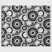 白黒円 ラッピングペーパー (フラット)