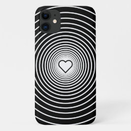 白黒円 – 色を選択お気に入りのする iPhone 11 ケース