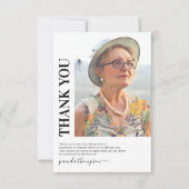 白黒写真お葬式 サンキューカード (正面)