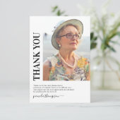 白黒写真お葬式 サンキューカード (スタンド正面)