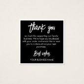 白黒写真とプロモーションコードありがとう (正面)